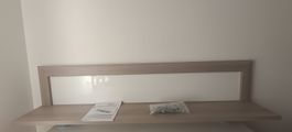 Cane Wandboard weiss MDF HG, Eiche Nelson 132.9x27.7x22cm