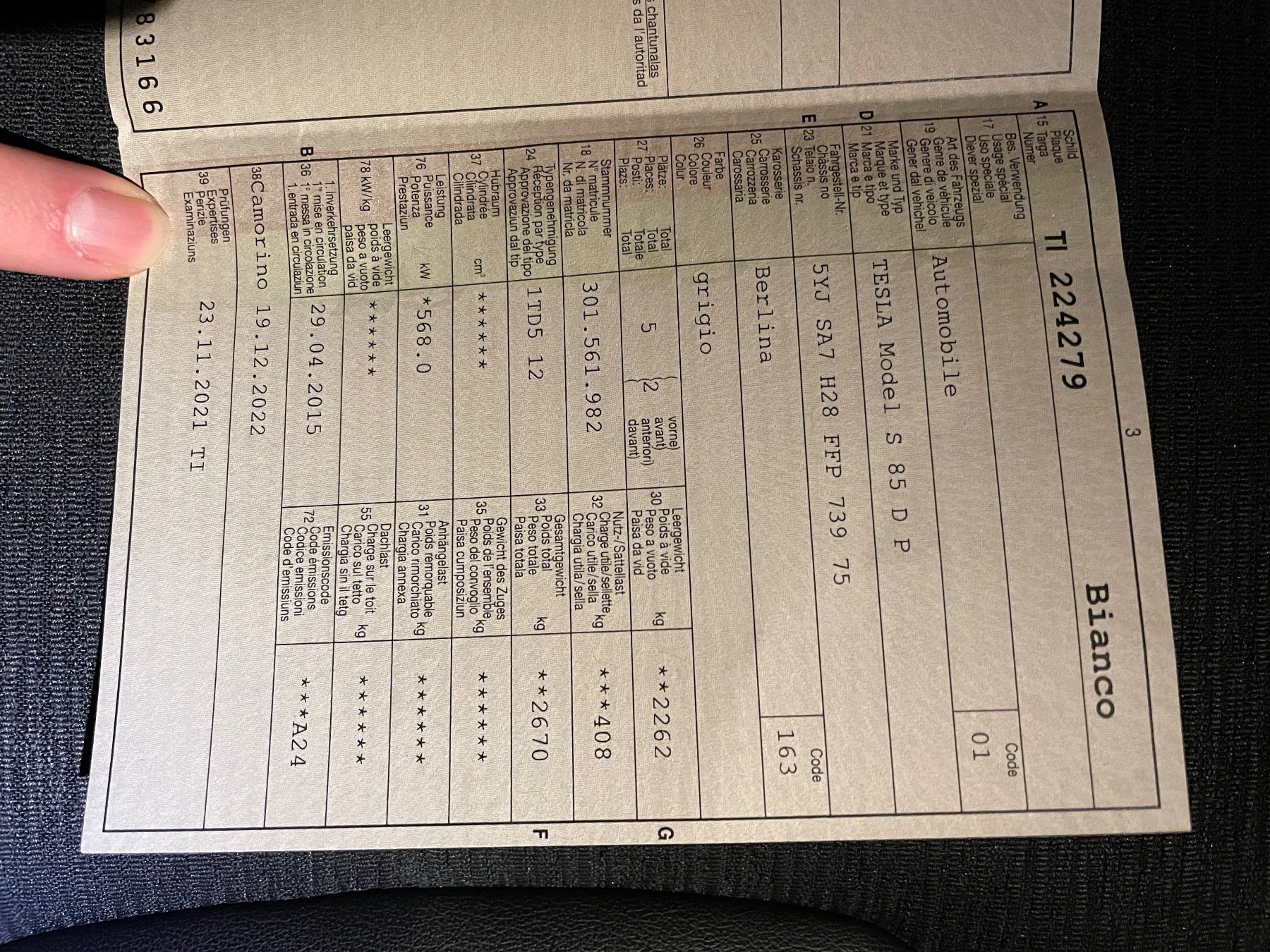 Tesla Automobili: Tesla Model S P85D – Usato da Tenero venduto da Loris- 6