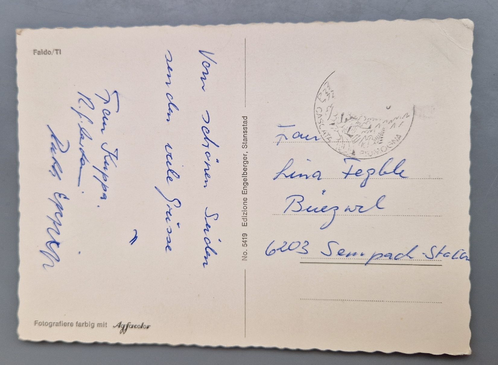 Cartoline postali: Faido, Lenentina, Gotthardstrasse – Usato da Ebikon venduto da Donar50 1