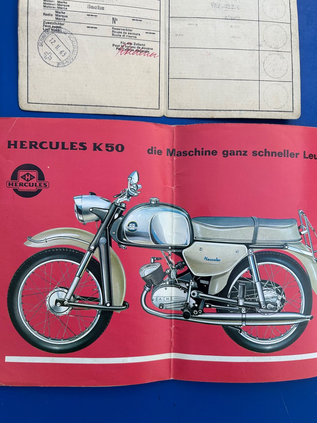 Hercules Strasse: Hercules K50 Prior erste hand-Inverkehrsetzung 1963 – Gebraucht aus Gerlafingen von internacional