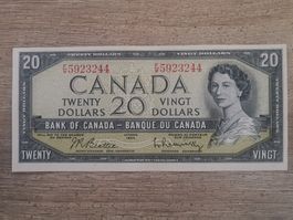 CANADA QEII 20 Dollars 1954 TOP Occasion