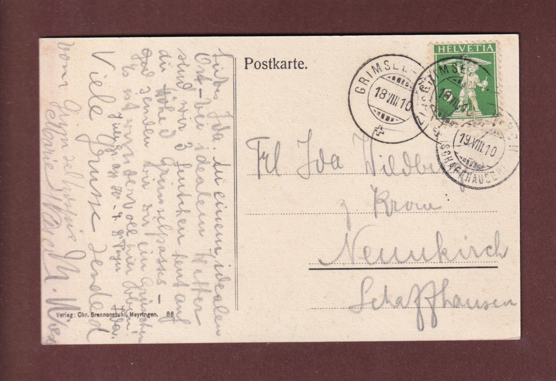 Ansichtskarten: TOTENSEE auf der Grimselpasshöhe - 1910 – Gebraucht aus Pully von nicecards-shop 1