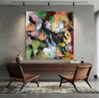 Gemälde " Tauche in die Tiefe handmade 100×100