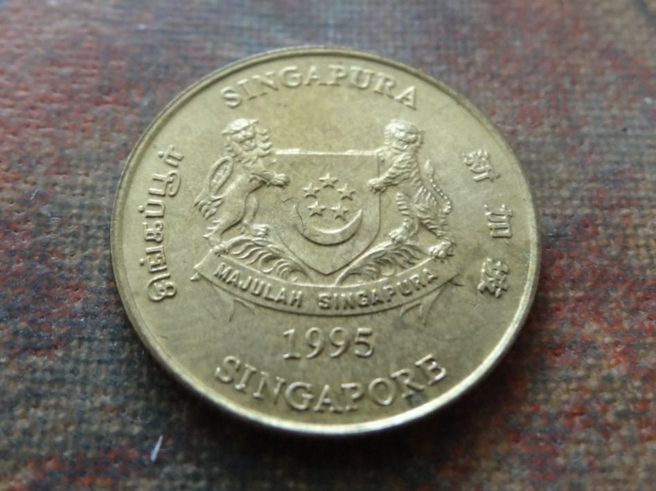 Alle Münzen: SINGAPOUR  5  Cents  1995 – Gebraucht aus Romanel-sur-Lausanne von Swift13 1