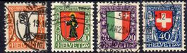 SERIE PRO JUVENTUTE 1923 KANTONSWAPPEN GESTEMPELT - H119