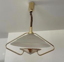 Lampe Esszimmer Deckenlampe höhenverstellbar Messing Glas
