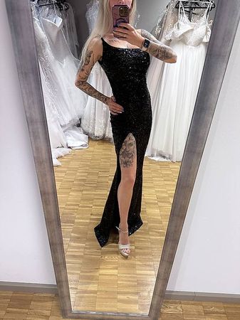 Sexi glitzer robe abendkleid xs