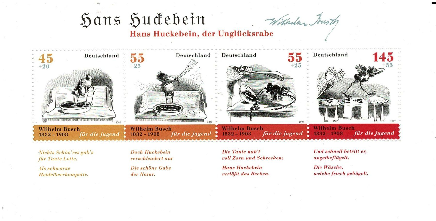 Tous les timbres: Hans Huckbein W. Busch 1 KB ** – Neuf (Voir description) à Lausanne par Whorvath