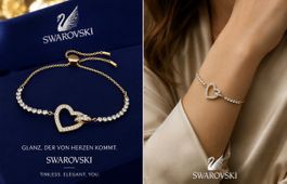 SWAROVSKI ARMBAND LOVELY HERZ GELBGOLD FUNKELTRAUM