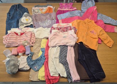 Kleider Paket Mädchen 4, 35 Teile, Winter, Grösse 74