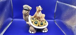 Artesania Rinconada Pottery Figur Schildkröte Taxi und Fuchs