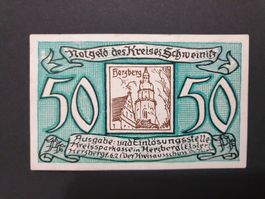 D.R Notgeld Schweinitz 1921