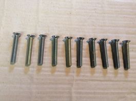 10 Senkschrauben mit Schlitz M 8 x 50 mm