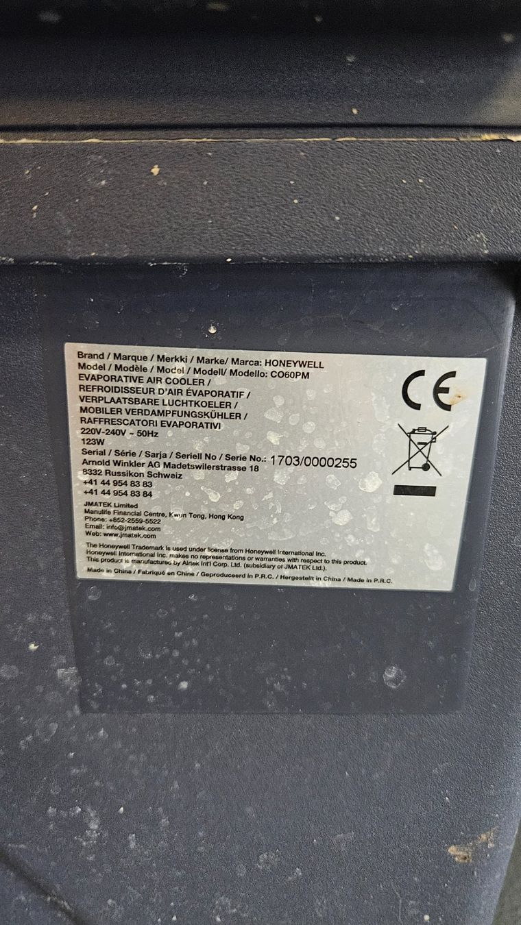 Honeywell Condizionatori: HONEYWELL Verdunstungsluftkühler CO60PM – Usato da Dübendorf venduto da swi_9km5 2