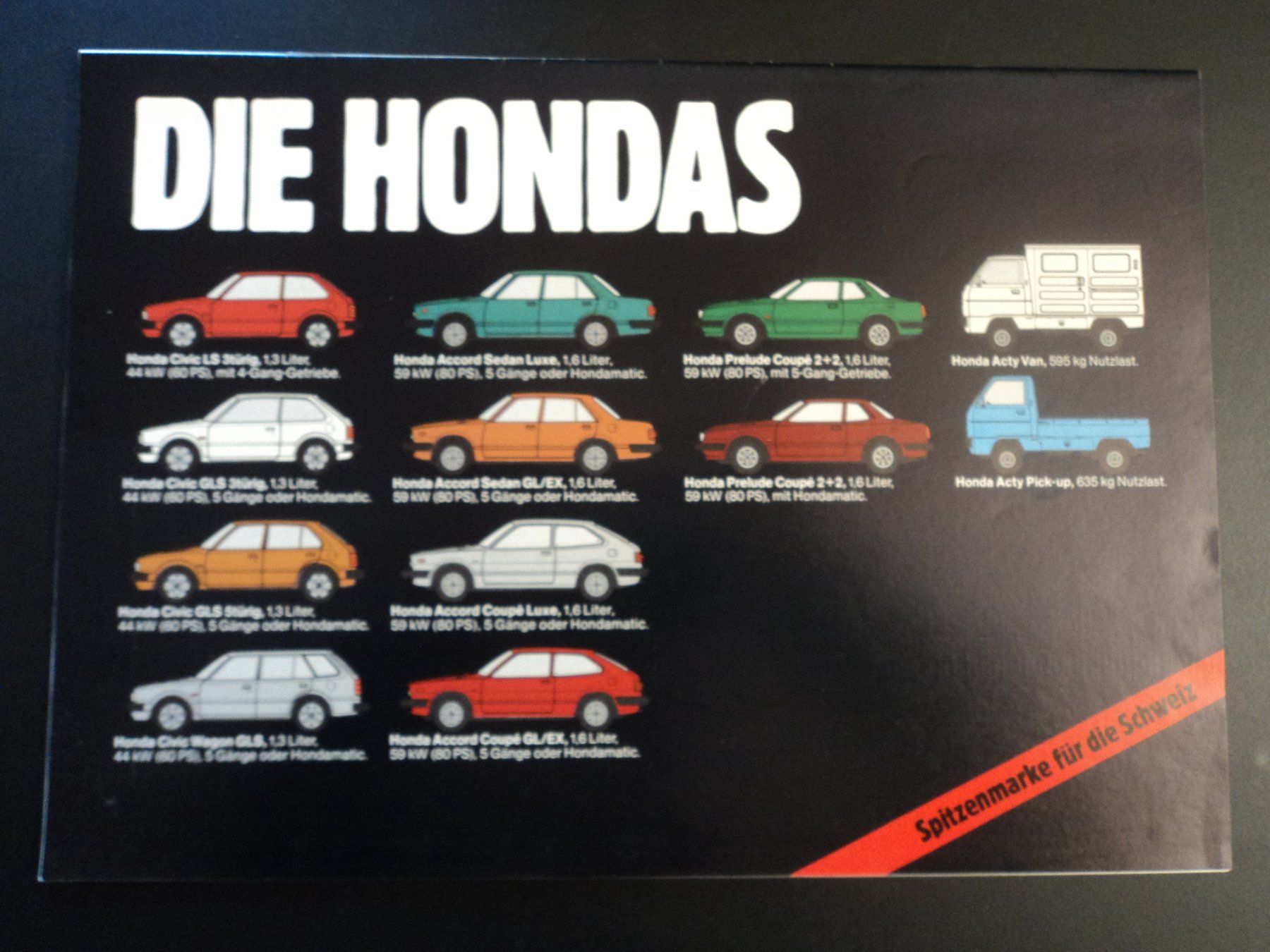 Honda Documenti: Prospekt Honda Programm 1979 – Usato da Schwarzenburg venduto da modelCARama