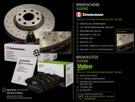 Zimmermann Bremsscheiben & Valeo Bremsklötze Audi S4 B5
