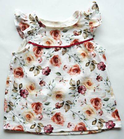 Bluse aus Musselin mit Rosen - Gr.128/8 Jahre NEU