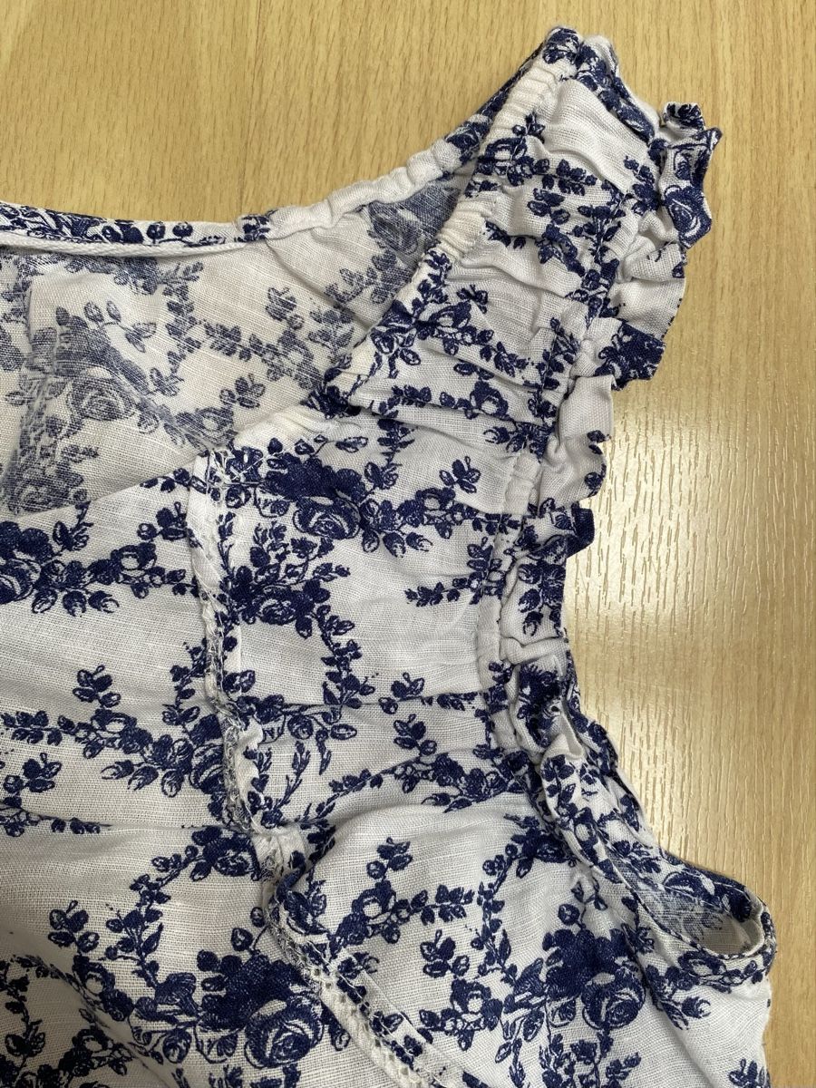 Esprit Camicette: Esprit Top, Leinen, 38, blau-weiss Blumenmuster – Nuovo (secondo la descrizione) da Buochs venduto da H16 3