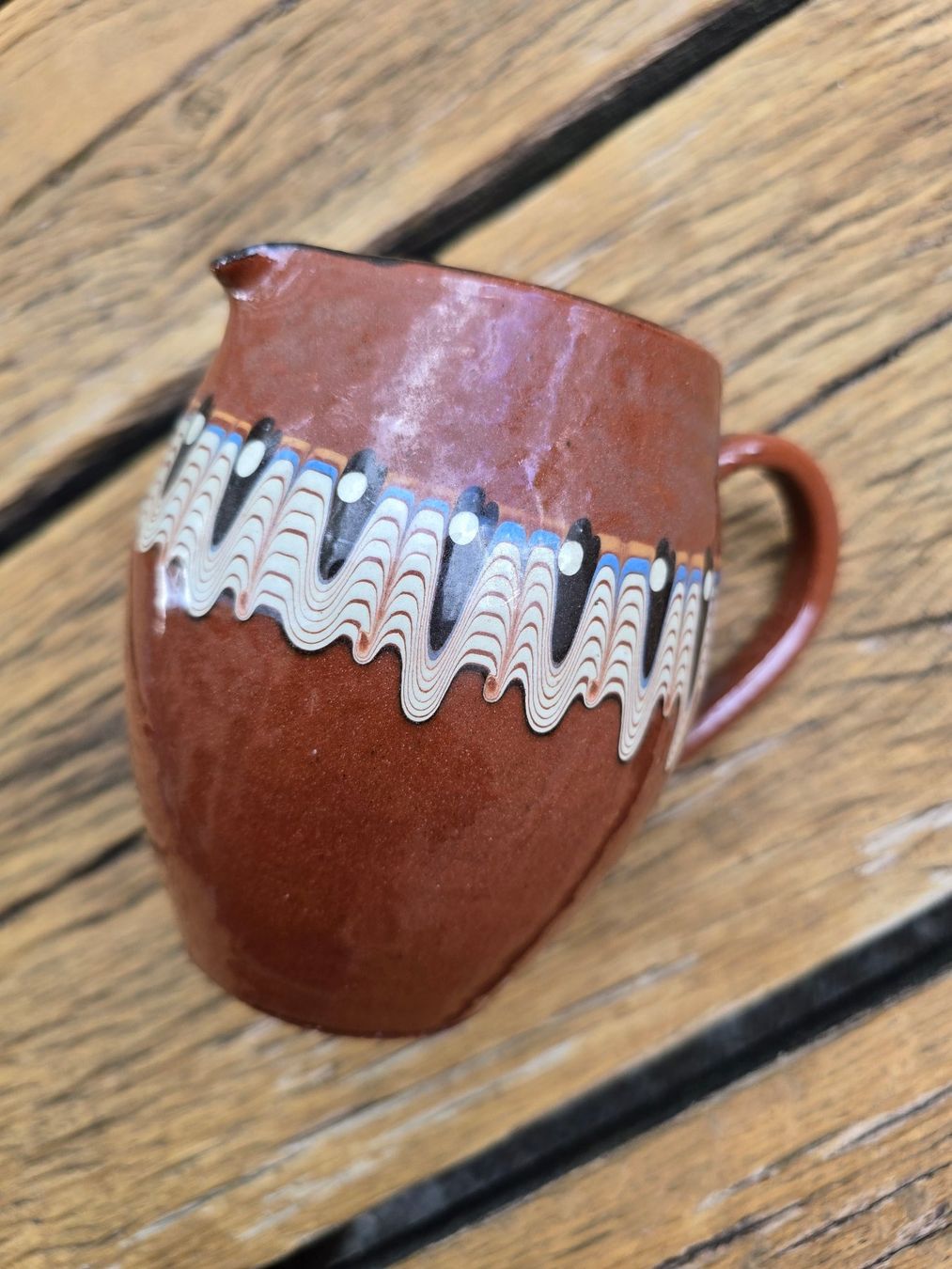 Caraffe: Keramik: Krug braun bemalt – Usato da Romanshorn venduto da Rachacha 3