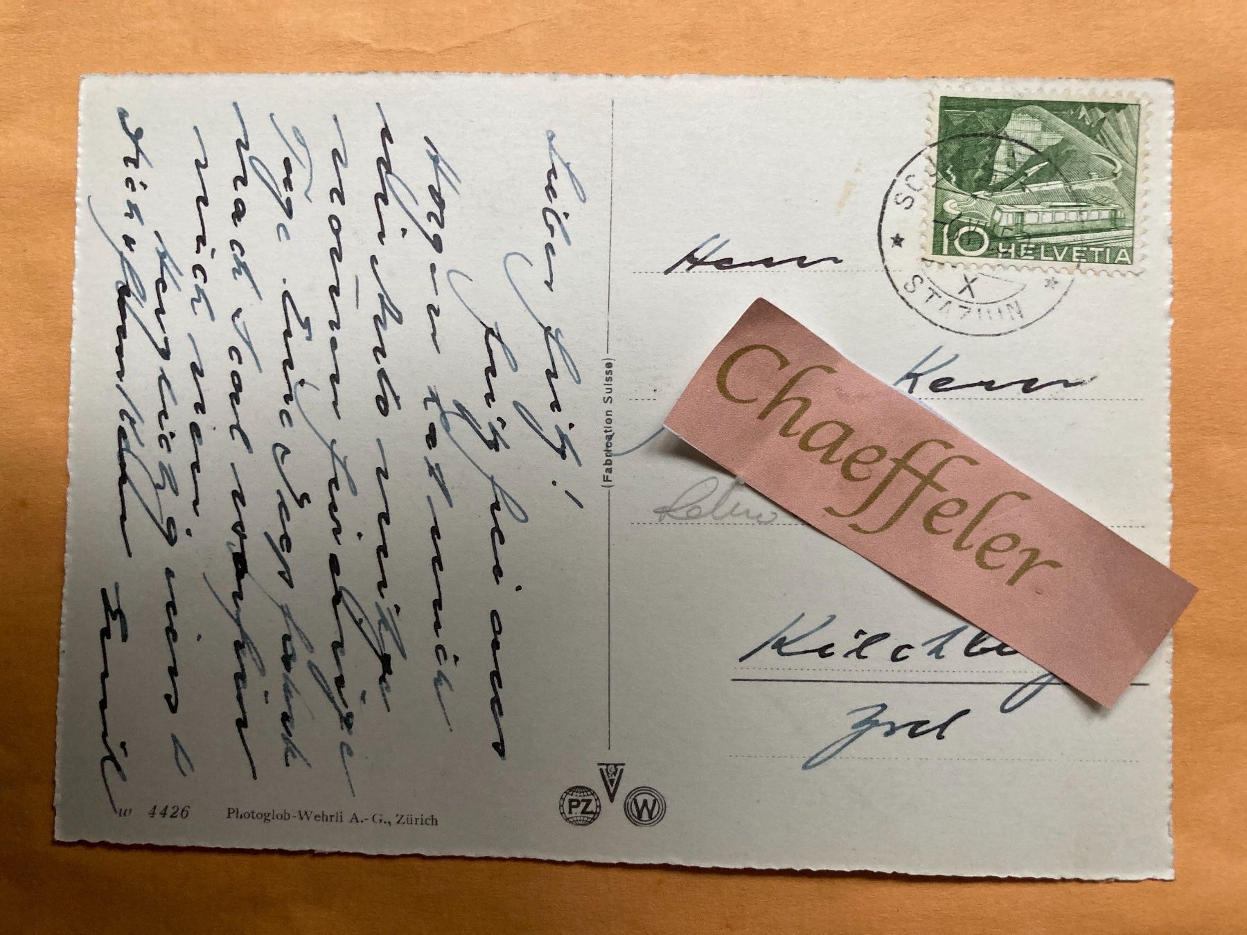 Cartoline postali: 1950. Schuls - Scuol – Usato da Zürich venduto da Chaeffeler 1