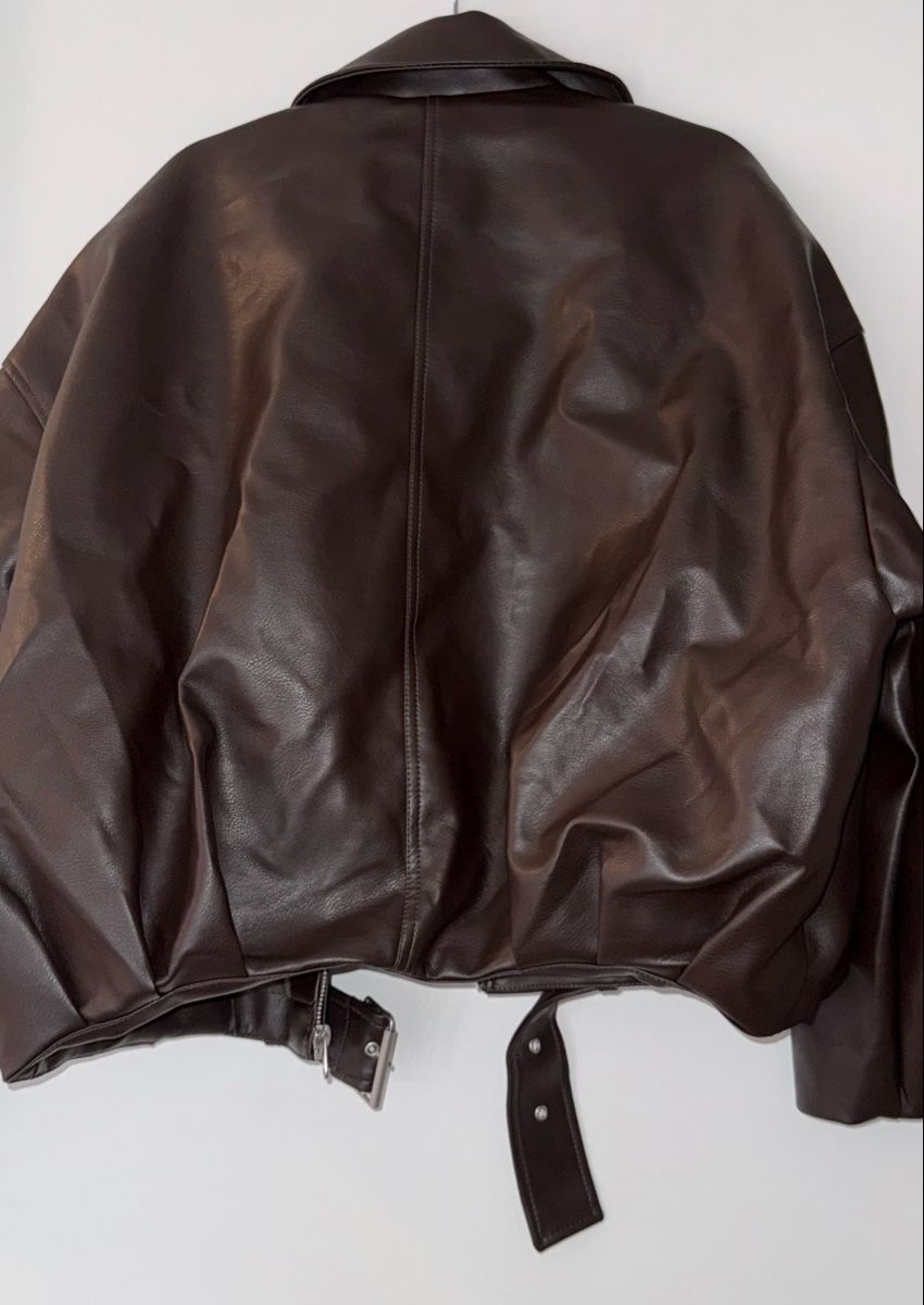 Pull&Bear Giacche: ViraleBraune Kunstlederjacke von Pull&Bear, Gr M, mit Etiket – Nuovo e nell'imballaggio originale da Basel venduto da ae2276 2