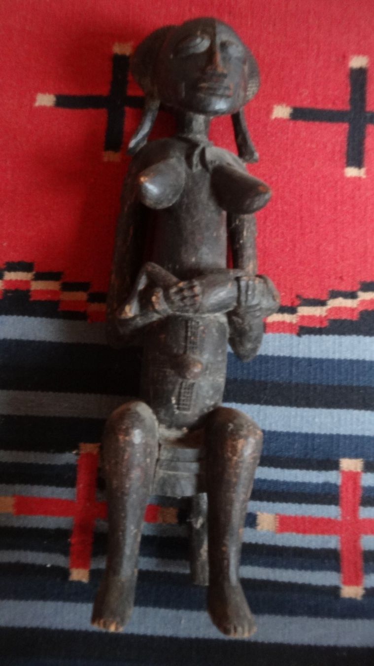 Skulpturen & Statuen: Statue Maternité Baoulé, ancienne  bois h.72cm – Gebraucht aus Rebeuvelier von falcon58 7
