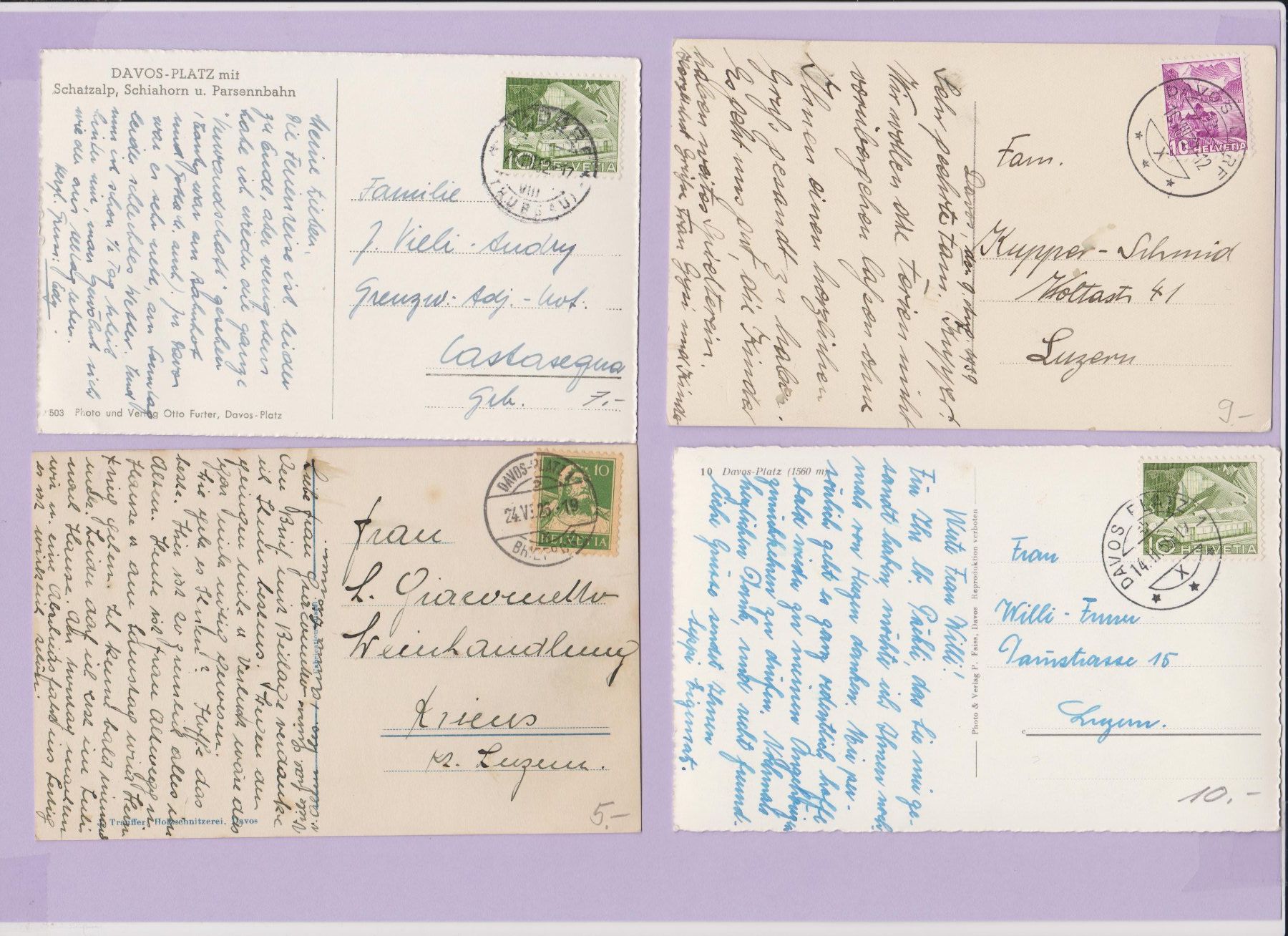 Cartoline postali: DAVOS   -   16 alte Ansichtskarten – Usato da Vitznau venduto da Ropaku 5