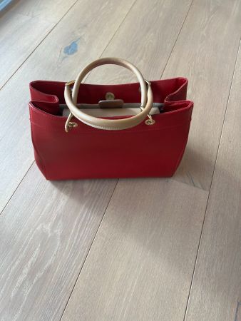 Rote Tasche Leder, Made in Italy