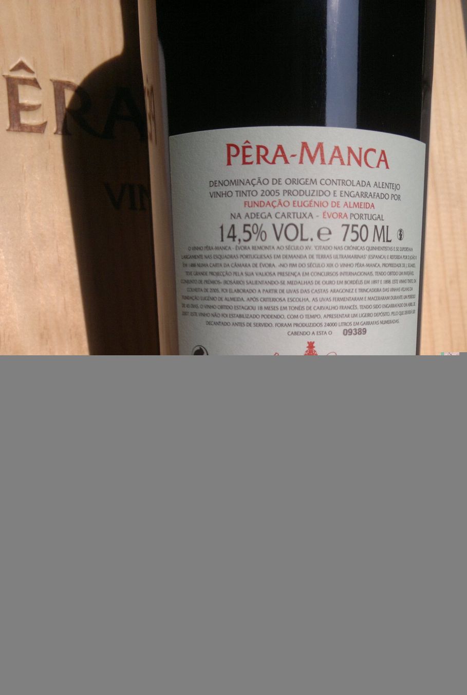 Vins: Pêra Manca Tinto 2005 – Neuf (Voir description) à Cully par Forninho 1