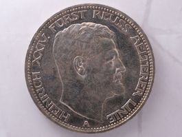 3 Mark Reuss 1909 A – Heinrich XXIV. – J.119 – Stgl – 10'000
