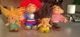 4 Originale klassische Vintage-Trolldocken