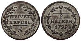 HR 0,5 Batzen 1799 mit 5 , /2351/