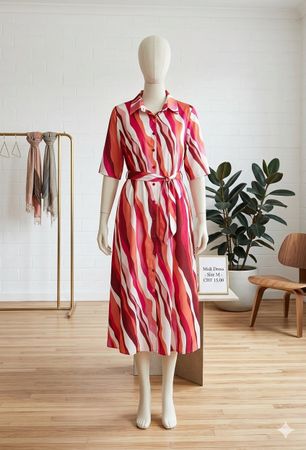 Sommerliches Kleid mit Muster, Grösse M, neuwertig!