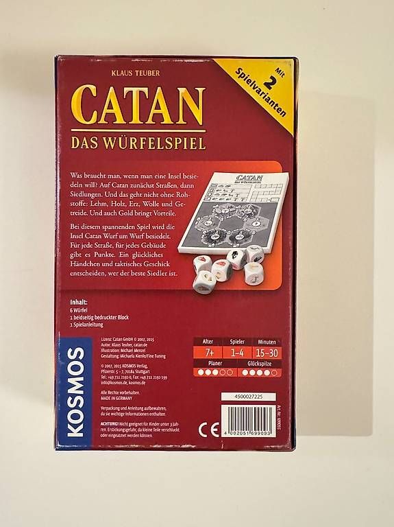Giochi: CATAN - Das Würfelspiel – Usato da Zürich venduto da martinfel 1