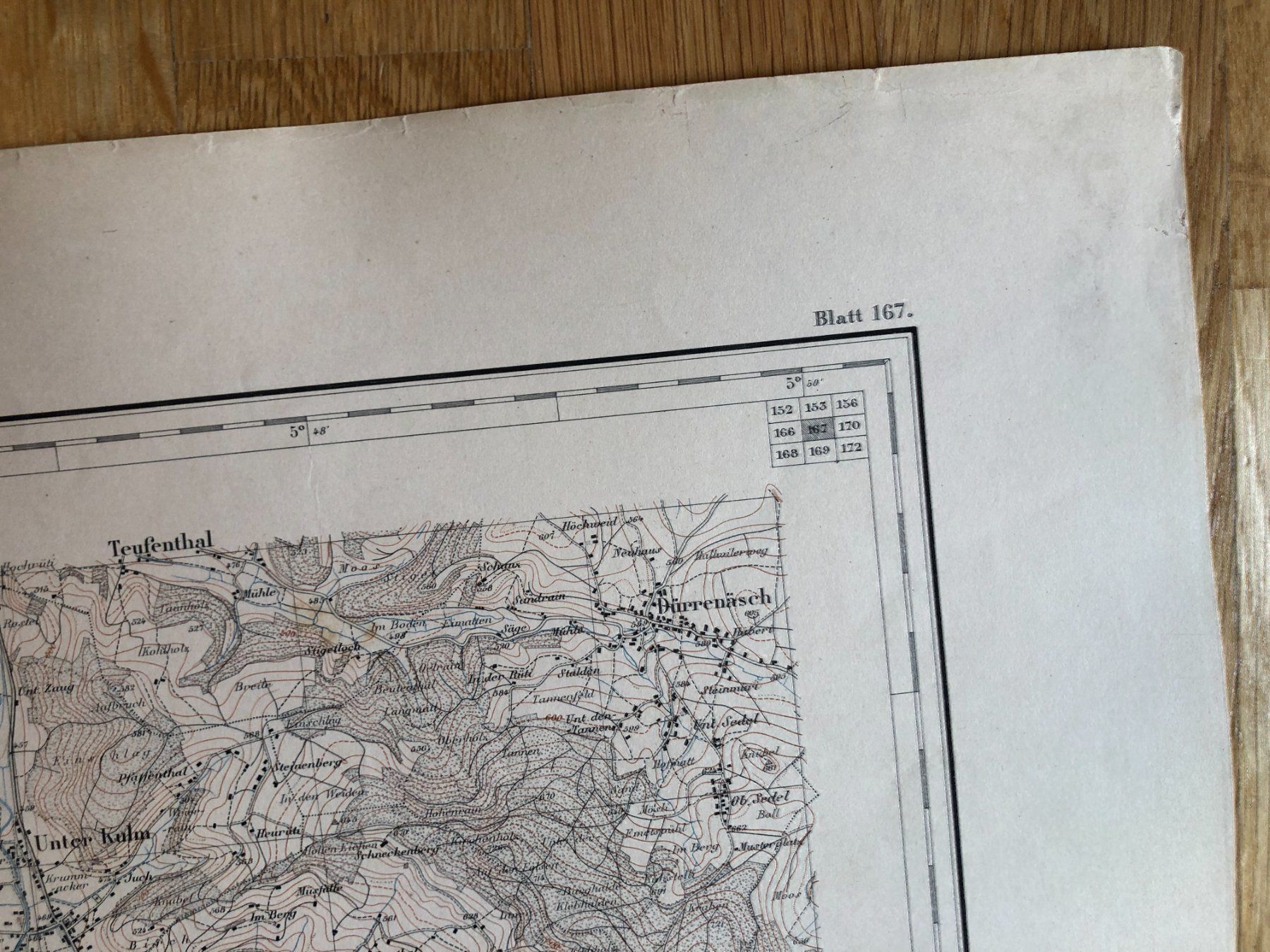 Landkarten & Atlanten: Siegfriedatlas Bl. 167: Kulm 1885 – Gebraucht aus Zürich von allp 4