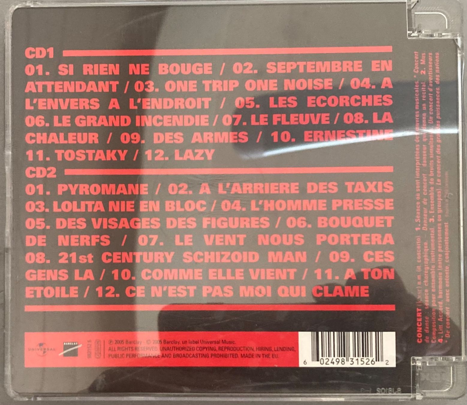 CDs: NOIR DESIR - EN PUBLIC – D'occasion à Poliez-Pittet par Newtown-Records 1