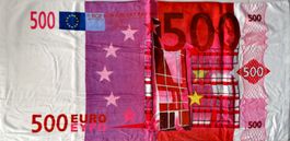 Badetuch Strandtuch Frotteetuch - Motif Geldschein EURO 500