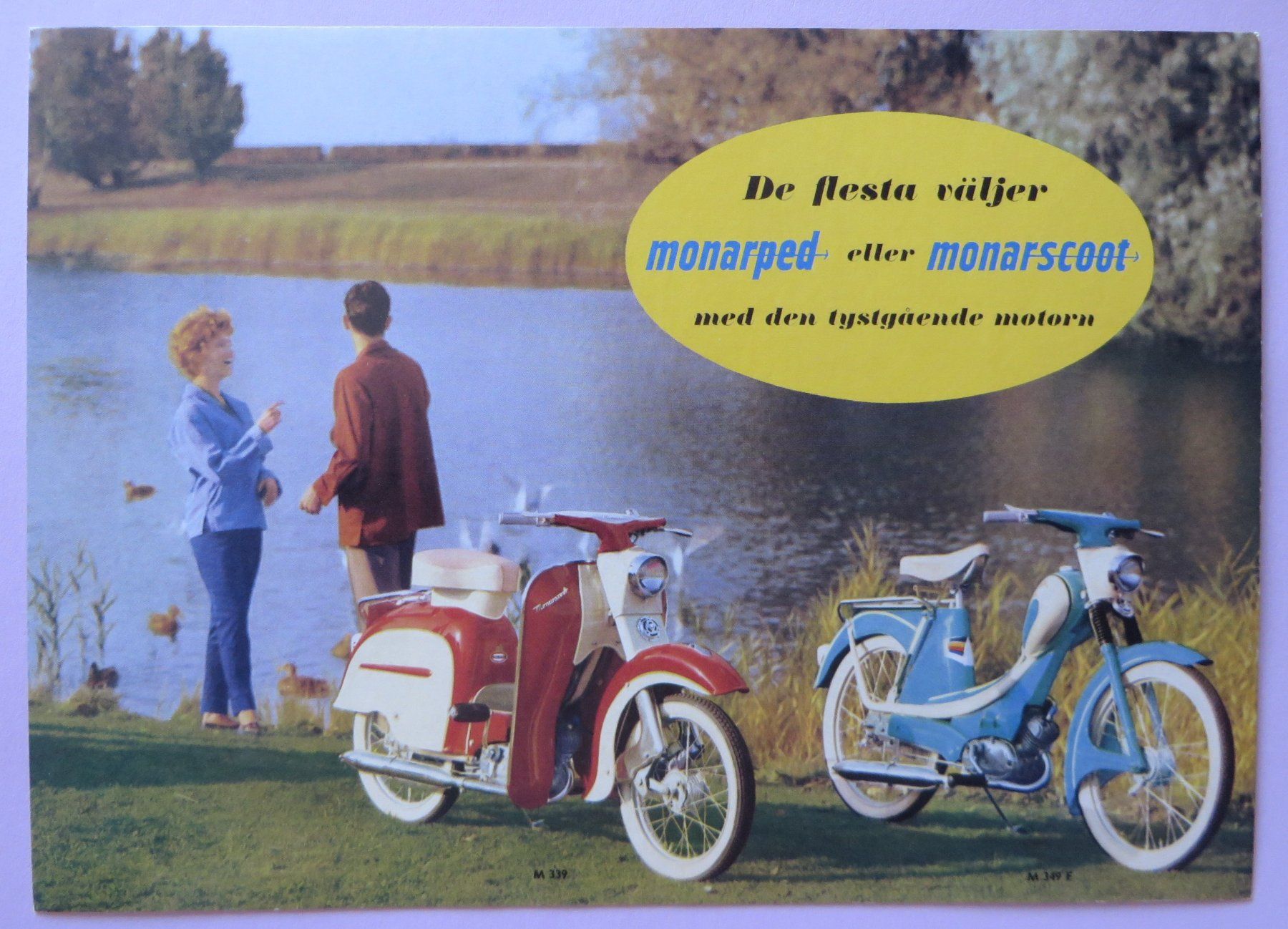Cartoline postali: Grosse Postkarte MONARPED Moped Werbung Oldtimer 21x15cm – Usato da Neuhausen am Rheinfall venduto da Arielle55