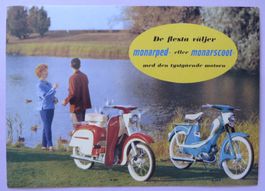 Grosse Postkarte MONARPED Moped Werbung Oldtimer 21x15cm