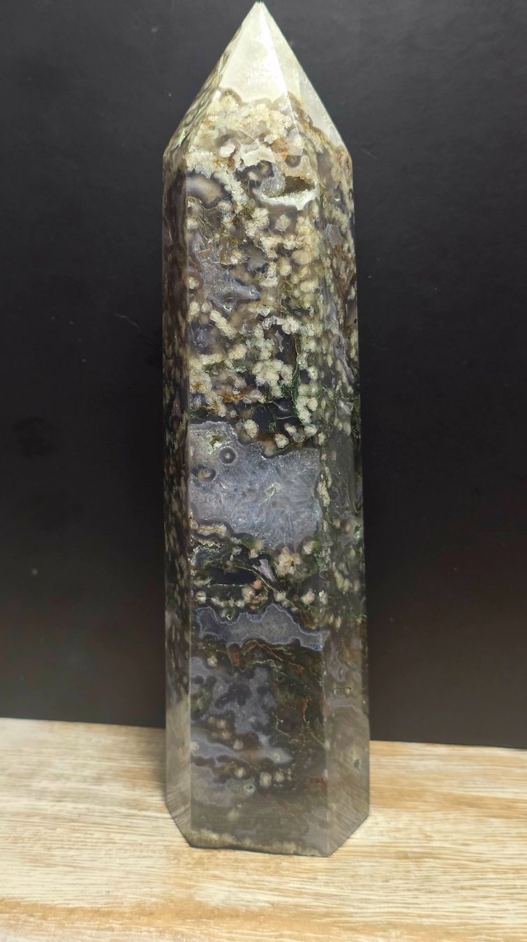 Minerali & Pietre curative: Moosachat Obelisk 755g – Nuovo e nell'imballaggio originale da Matzingen venduto da Shay_Crystalz 3