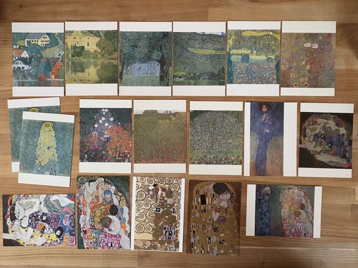 Ansichtskarten: 18 AK mit Kunst von Gustav Klimt – Gebraucht aus Rümlang von Kartenpost1