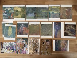 18 AK mit Kunst von Gustav Klimt