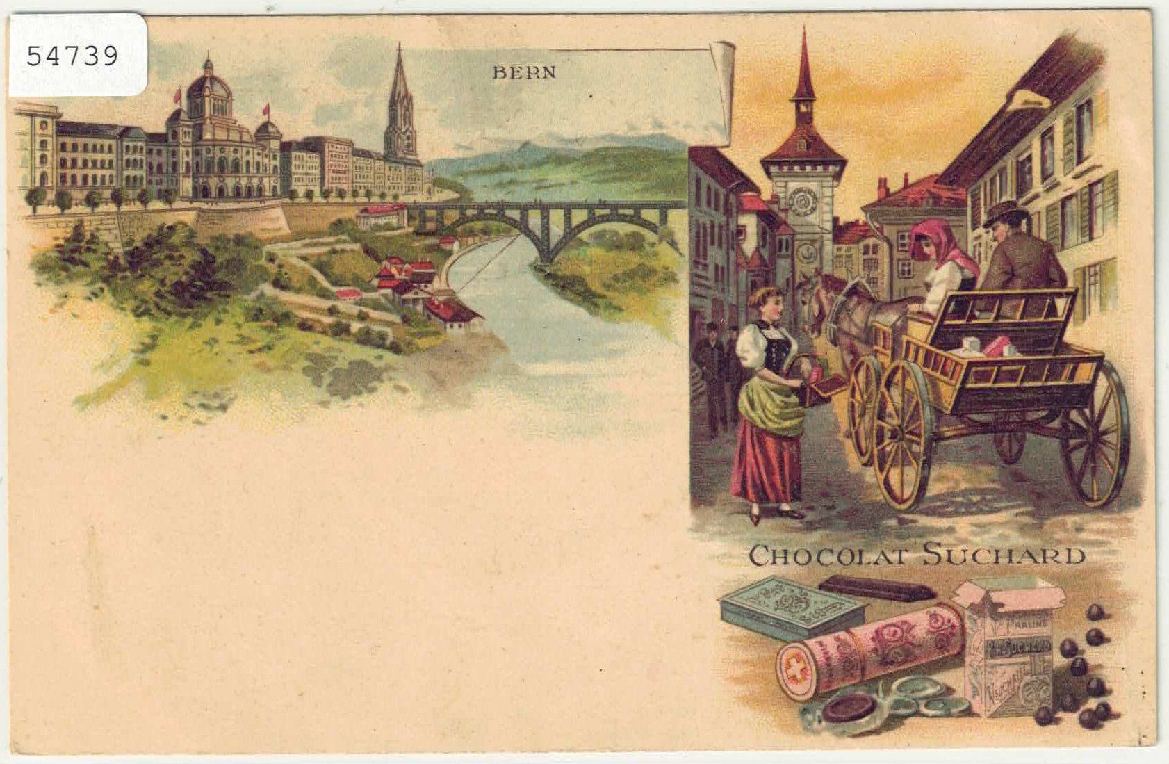 Cartes postales: Chocolat Suchard - Bern - Litho – D'occasion à Ettingen par Kartenplanet