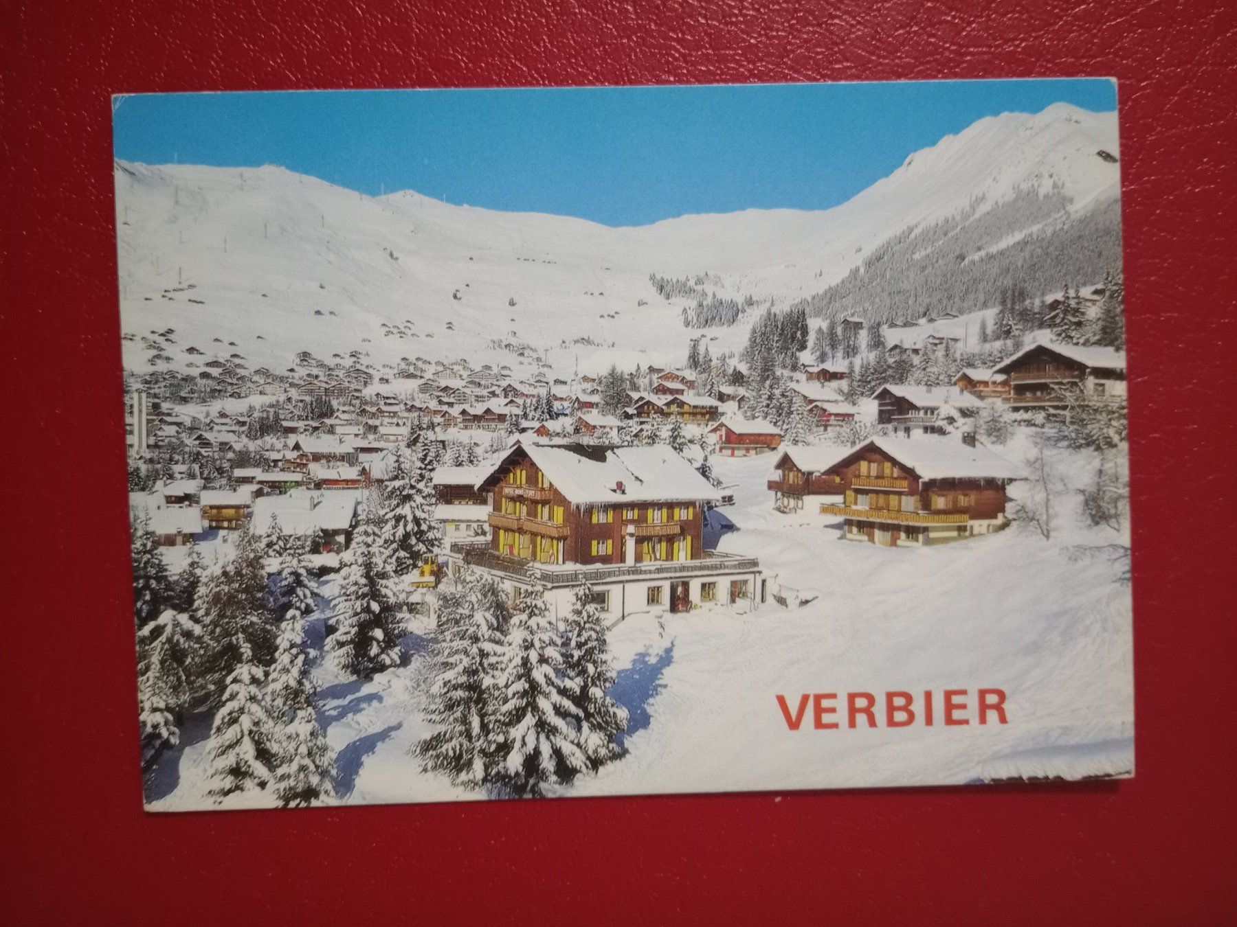 Cartoline postali: Verbier Wallis Winter Schriftzug – Usato da Küttigen venduto da Melisch1000