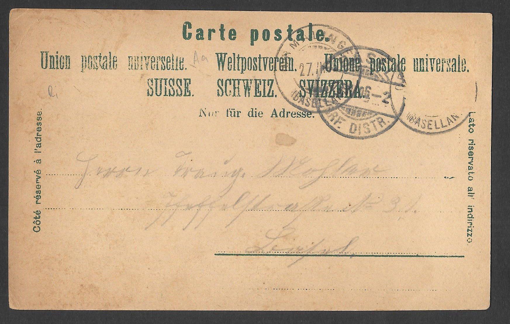 Cartoline postali: Ormalingen farbige Lithografie 4 Bilder – Usato da Olten venduto da clotaldi 1