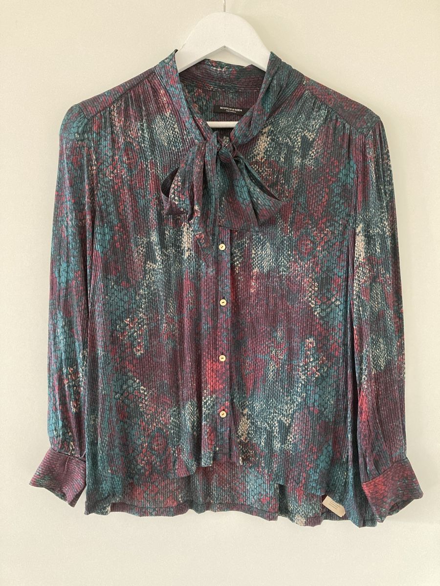 Maison Scotch Camicette: Scotch & Soda Bluse gemustert Viskose Grösse 38 – Usato da Zürich venduto da Timbera