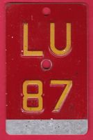 VELONUMMER / FAHRRADSCHILD, LU 87