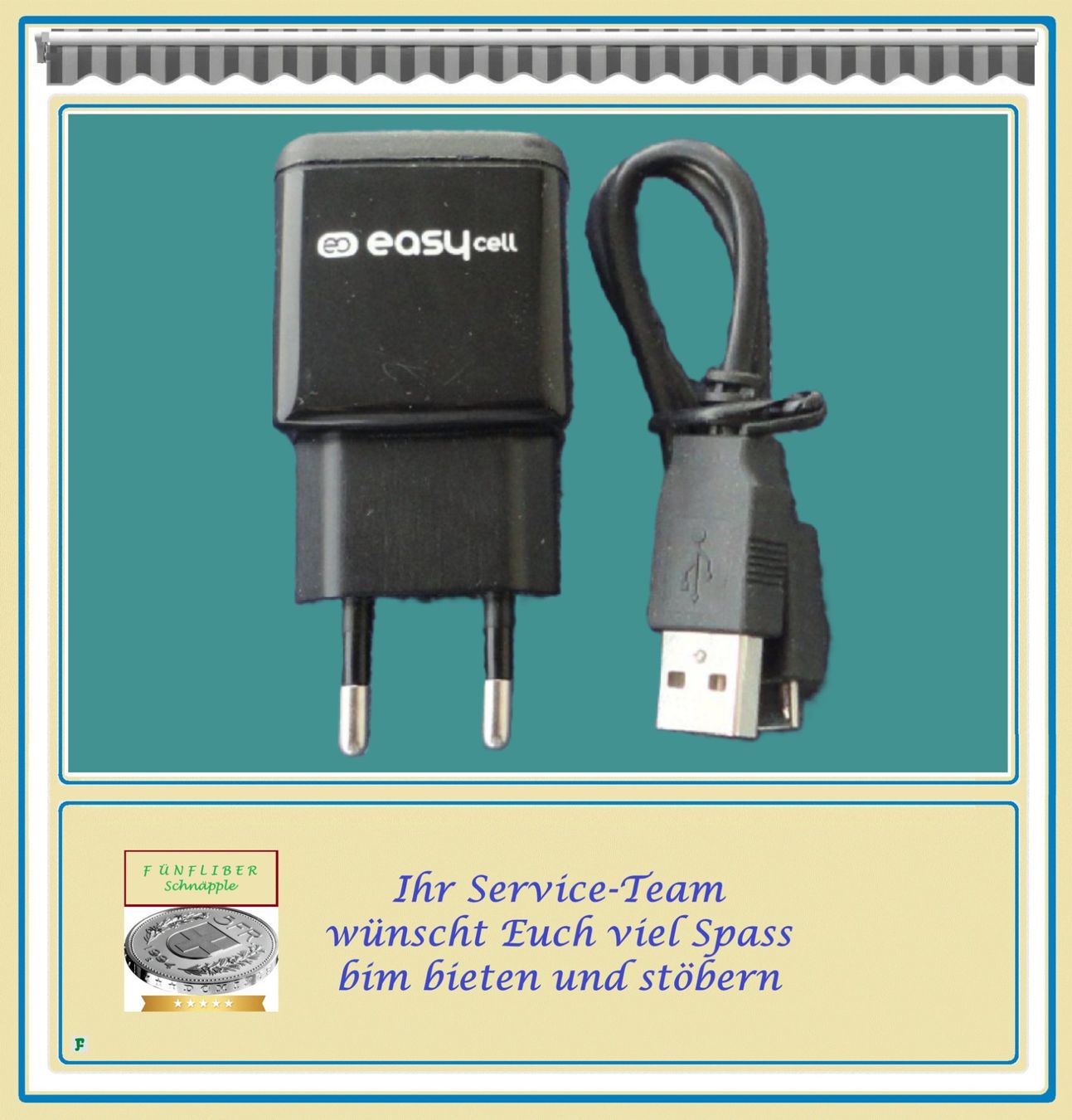 Caricabatterie: easy cell • USB-Ladegerät inklusiv micro ↔ USB Kabel – Nuovo (secondo la descrizione) da Münchwilen TG venduto da FDOF_SHOP 1