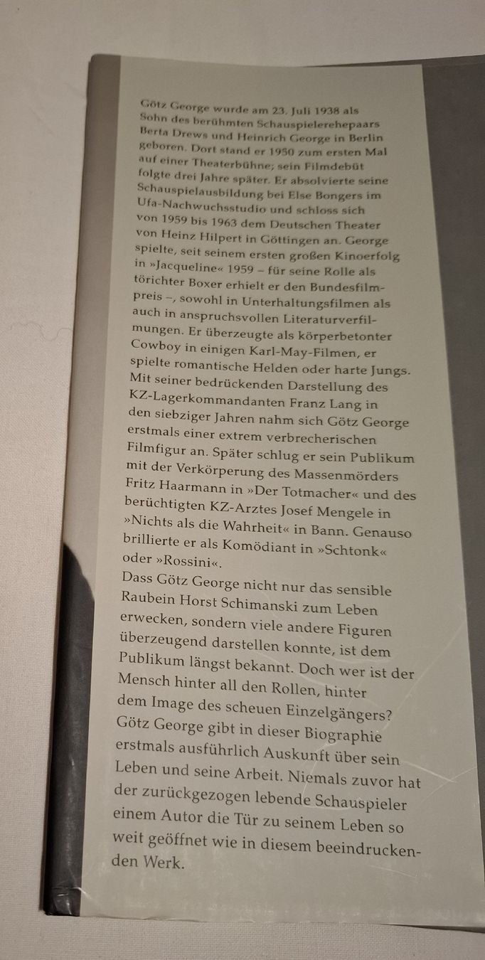 Autografi: Götz George: Biografie + Autogramm – Usato da Zürich venduto da apf_b8zl 4