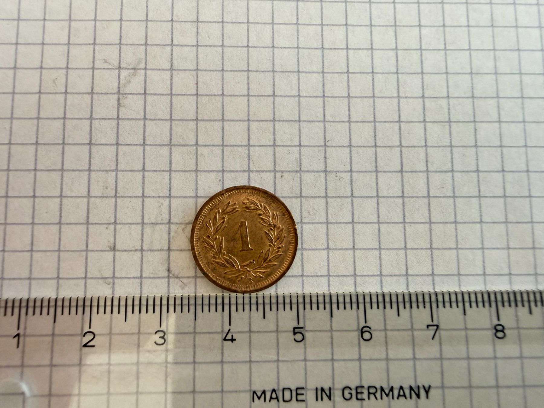 Tutti le monete: Schweizer 1-Rappen Münze 1917 – Usato da Münsingen venduto da Olsek01 1
